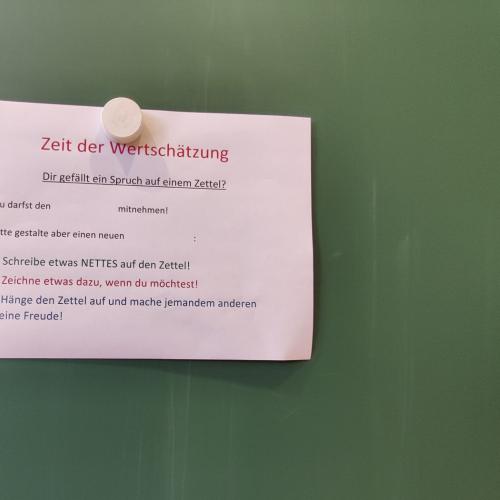 Wand der Wertschätzung